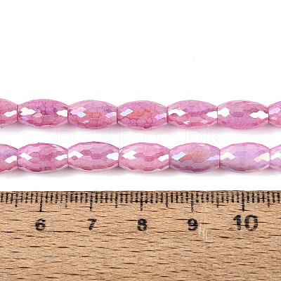 Anti-Tarnish Electroplate Glass Beads Strands EGLA-Q130-02A-12-1