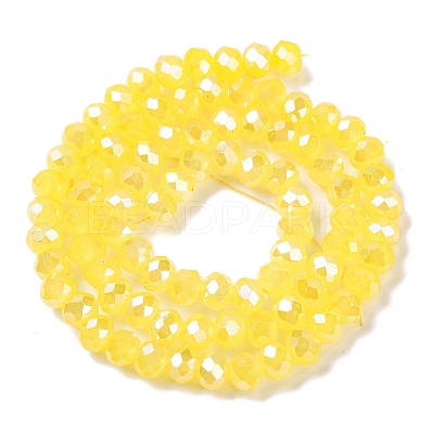 Baking Electroplate Glass Beads Strands DGLA-A039-J8mm-B23-1