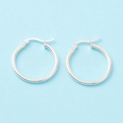 925 Sterling Silver Hoop Earrings STER-P047-13C-S-1