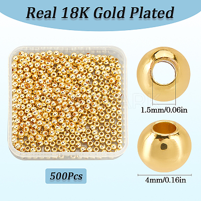 Rack Plating and PVD Vacuum Plating Brass Round Spacer Beads FIND-SP0002-24D-1