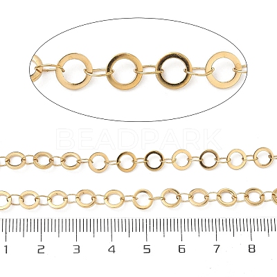 304 Stainless Steel Ring Link Chains CHS-G044-05G-07-1