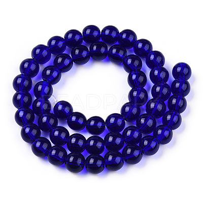 Transparent Glass Beads Strands GLAA-T032-T8mm-15-1