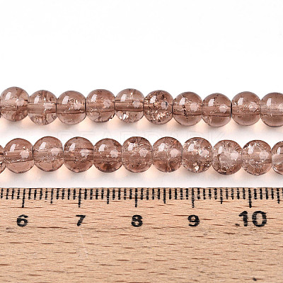 Crackle Glass Beads Strands CCG-Q001-6mm-07-1
