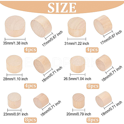 36Pcs 6 Style Bamboo Bottle Stoppers FIND-BC0002-85-1