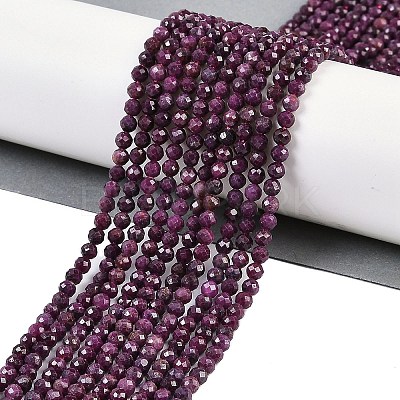 Natural Ruby Beads Strands G-P553-G01-03-1