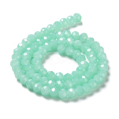 Baking Paint Imitation Jade Glass Bead Strands DGLA-A034-J8MM-A22-1