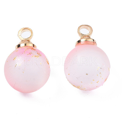 Two Tone Transparent Spray Painted Glass Pendants GLAA-N035-020A-C06-1