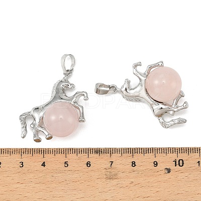 Natural Rose Quartz Pendants G-D102-01P-07-1