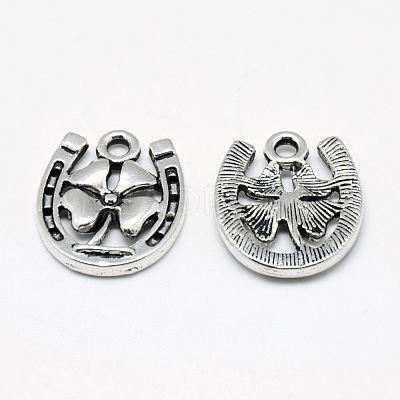 Tibetan Style Alloy Pendants TIBE-S301-018AS-RS-1
