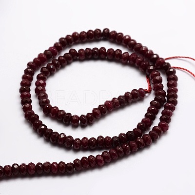 Dyed Natural Malaysia Jade Rondelle Beads Strands G-E316-2x4mm-20-1