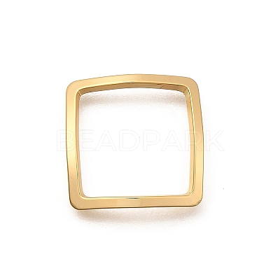 Brass Open Back Bezel Link Rings KK-B152-08C-G-1