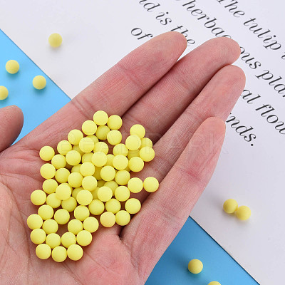 Opaque Acrylic Beads PAB702Y-B01-01-1
