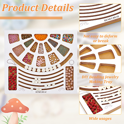 Wood Bead Design Board TOOL-WH0052-06-1