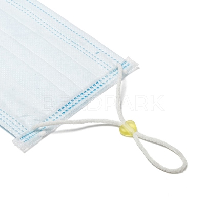 Heart Transparent PVC Plastic Cord Lock for Mouth Cover KY-D013-03E-1