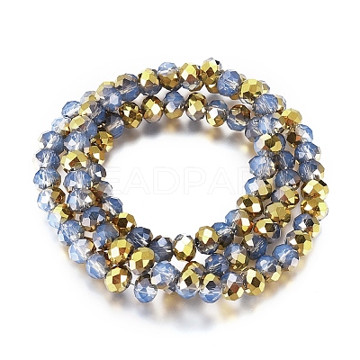 Electroplate Glass Beads Strands EGLA-A034-J4mm-O01-1