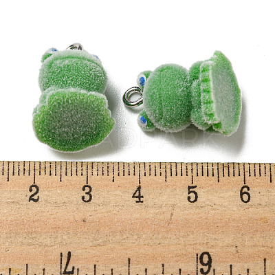 Flocky Resin Pendants RESI-D012-01B-1