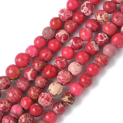 Dyed Natural Regalite/Imperial Jasper/Sea Sediment Jasper Beads Strands G-B124-C05-09-1