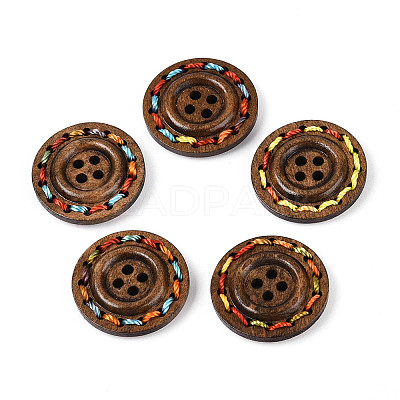 Round 4-holeButtons with Colorful Thread Wrapped NNA0Z51-1