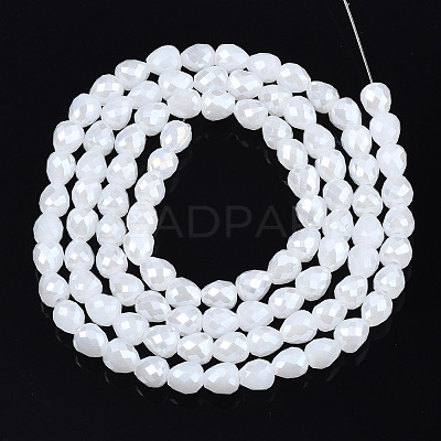 Electroplate Glass Beads Strands EGLA-T008-15D-1