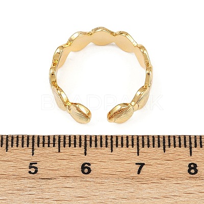 Brass Adjustable Cuff Rings for Women RJEW-B132-01A-G-1