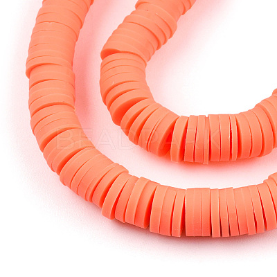 Handmade Polymer Clay Beads Strands CLAY-R089-6mm-064-1