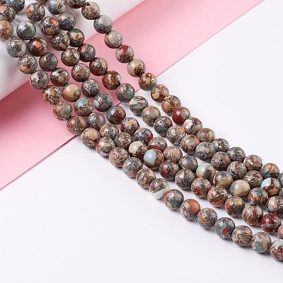 Natural Aqua Terra Jasper Beads Strands G-K317-A02-1