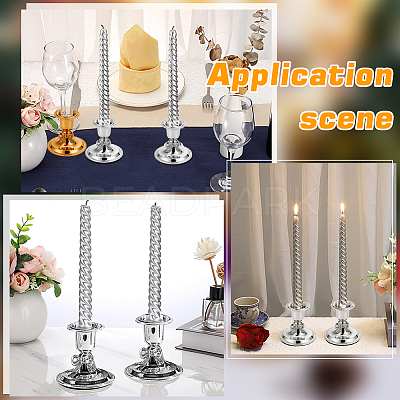 Zinc Alloy Candle Holders AJEW-WR0003-13S-1