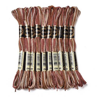 10 Skeins 6-Ply Polyester Embroidery Floss OCOR-K006-A10-1