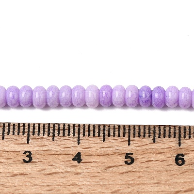 Cracked Opaque Glass Beads Strand GLAA-D306-A08-1