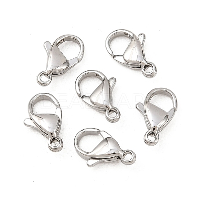 Tarnish Resistant 316 Surgical Stainless Steel Lobster Claw Clasps STAS-316-FL12A-1
