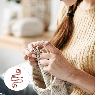 2Pcs 2 Colors Iron Yarn Guide Finger Holders DIY-TA0011-15-1