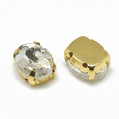 Sew on Rhinestone RGLA-T091-10x14mm-01G-1
