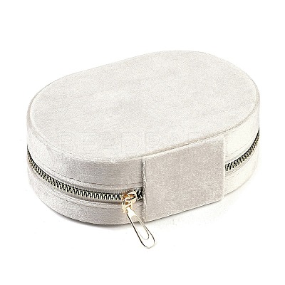Italian Velvet Double Layers Jewelry Set Storage Zipper Boxes CON-G023-10F-1