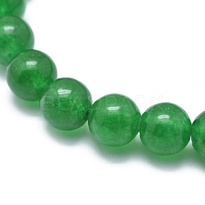 Natural Malaysia Jade(Dyed) Bead Stretch Bracelets BJEW-K212-C-013-1