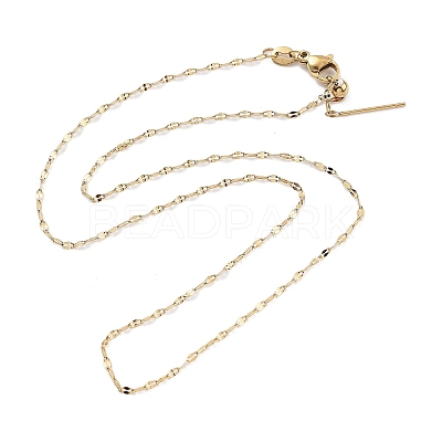 Ion Plating(IP) Adjustable 304 Stainless Steel Dapped Chain Necklaces NJEW-K270-02G-1