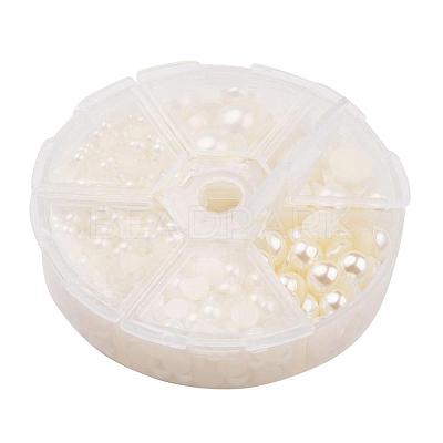 1Box ABS Plastic Imitation Pearl Dome Cabochons SACR-X0002-24-B-1