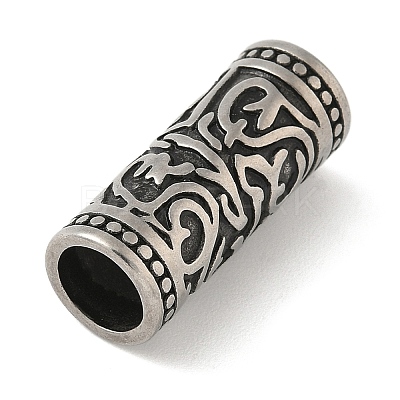 304 Stainless Steel Tube Beads STAS-Z147-12AS-01-1