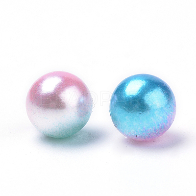 Rainbow Acrylic Imitation Pearl Beads LS-OACR-R065-3mm-A05-1