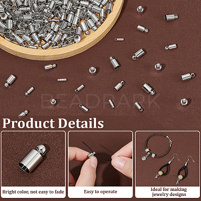 160Pcs 4 Styles Brass Cord Ends KK-PH0011-71-1