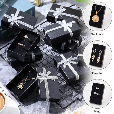20Pcs Rectangle Paper Storage Gift Boxes with Bowknot CON-SC0001-17C-1