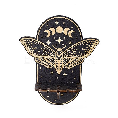 Black Hanging Wooden Crystal Display Shelf ODIS-G015-01D-1