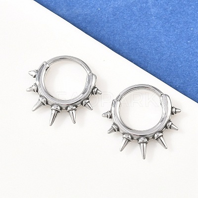 Spiked 316 Stainless Steel Cartilage Earrings AJEW-C044-15AS-1