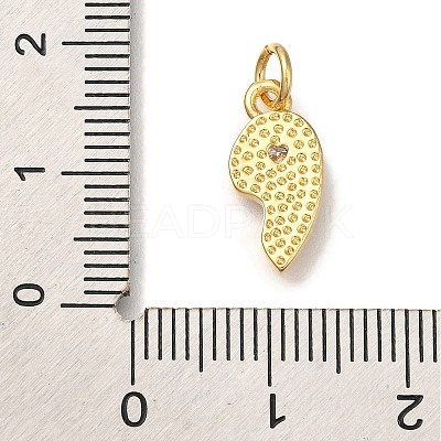 Rack Plating Brass Micro Pave Cubic Zirconia Pendants KK-I720-71G-01A-1