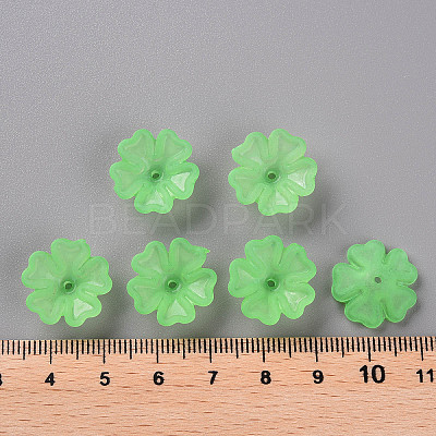 Transparent Frosted Acrylic Bead Caps X-MACR-S371-04A-733-1