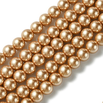 Eco-Friendly Dyed  Glass Pearl Round Beads Strands HY-A002-8mm-RB045-1
