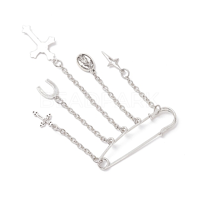 3Pcs Alloy Charms Kilt Pins Brooch JEWB-BR00196-1