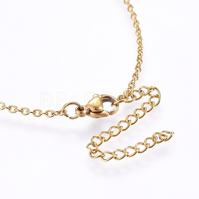 Brass Micro Pave Cubic Zirconia Pendant Necklaces NJEW-H486-23G-1