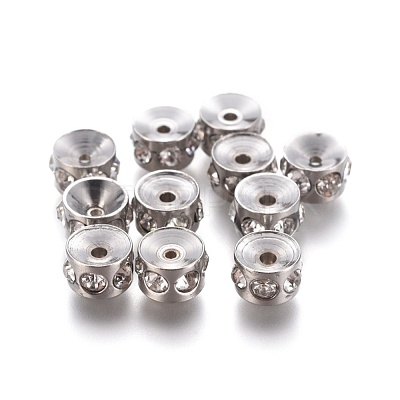 304 Stainless Steel Crystal Rhinestone Beads STAS-E474-54B-P-1