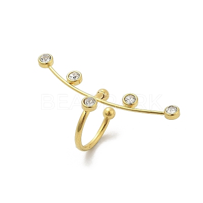 304 Stainless Steel Cuff Earrings EJEW-A124-02G-1