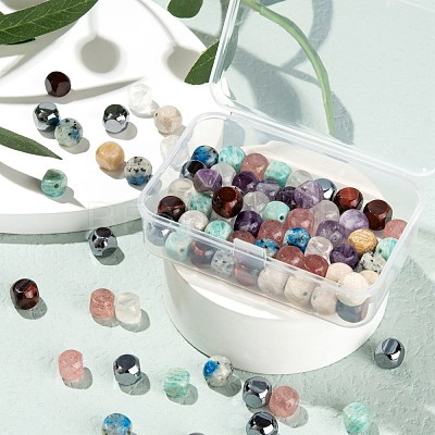 80Pcs 8 Style Natural & Synthetic Gemstone Beads G-LS0002-22-1